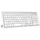cimetech Wireless Keyboard, 2.4G Ultra-Thin Ergonomic Portable Keyboard, Silent Keyboard Compatible with Windows, Mac, Laptop, PC, Desktop - Silver