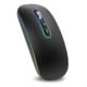 cimetech Dual Mode (BT 5.1+2.4G) Wireless Mouse for MacBook, Rechargeable Portable Lightweight Mouse for Laptop with LED Lights, Compatible with PC/Mac OS/Windows/Chrome OS - Black
