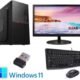 DZAB Intel Core i3 (8 GB DDR3/500 GB/128 GB SSD/Windows 11 Home/1 GB/19 Inch Screen/AIC-D-i32100-8-500-128-19Inch-Window 11)??(Black)