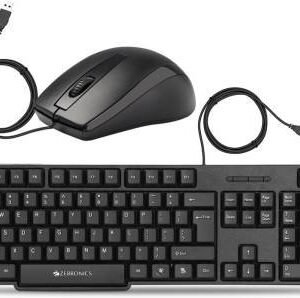 ZEBRONICS K20 Keyboard and Alex Wired Optical Mouse Combo Set